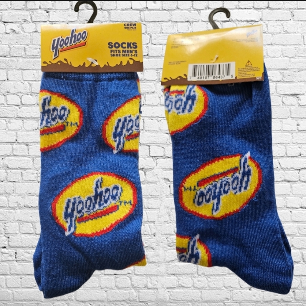 NWT/Yoohoo Crew Socks Mens Shoe Size 6-12 New